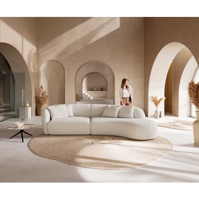Abbildung von Sofa Mairi 330x160 cm Bouclé Creme Weiß
