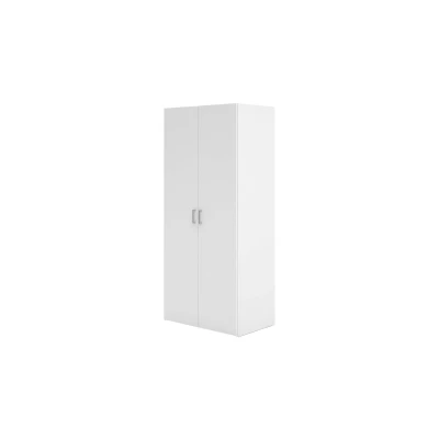 Abbildung von Kleiderschrank weiß 78 x 175 cm 2 türig SPACE