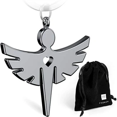 Abbildung von FABACH Schlüsselanhänger Schutzengel Fabiel mit Herz Engel Anhänger aus Metall