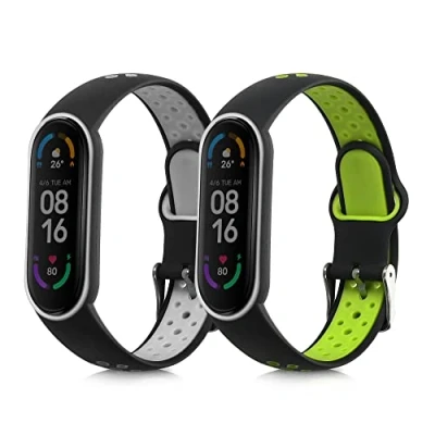 Abbildung von kwmobile Uhrenarmband 2x Sportarmband für Xiaomi Mi Smart Band 6/Mi 6/Band 5, Armband TPU Silikon Set Fitnesstracker