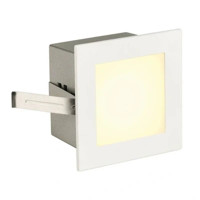 Abbildung von SLV LED Einbauleuchte Frame Basic Wand und Deckenleuchte zum Einbau Eckig, Weiß, 3000K Warmweiß Stilvolle Wandleuchte, Strahler Treppen Beleuchtung, Stufen Licht, Treppenlicht