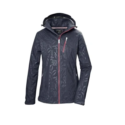 Abbildung von killtec Damen Softshelljacke/Outdoorjacke mit abzippbarer Kapuze KOS 122 WMN SFTSHLL JCKT FLORAL, nachtblau, 42, 42846 000