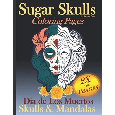 Abbildung von Sugar Skulls Coloring Pages: Dia de Los Muertos &amp; Mandalas