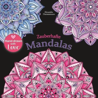 Abbildung von Zauberhafte Mandalas: Ausmalen und Entspannen, ein Malbuch für Erwachsene mit schwarzem Hintergrund (Stressabbau) (Zauberhafte Mandalas Hintergrund, Band 1)