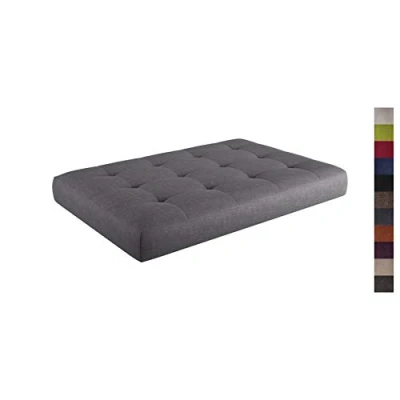 Abbildung von sunnypillow Palettenkissen Kaltschaum Palettenauflage Palettenpolster Palettensofa Sitzkissen Rückenlehne gesteppt 120x60x15cm, Silver