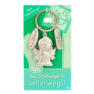 Abbildung von Depesche Schlüsselanhänger Schutzengel Engel mit Spruch &quot;Ich beschütze Dich&quot;, auf all deinen Wegen