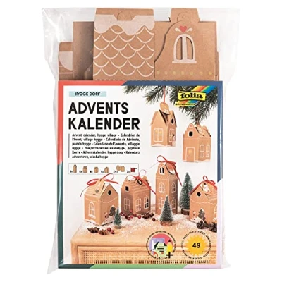 Abbildung von Folia Adventskalender Set Hygge Dorf 49 teilig
