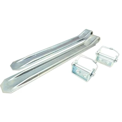 Abbildung von HGW 2 * Anhänger Scharnier mit Anschraub Bock &amp; Federbolzen/Bordwandscharnier Klappenscharnier Set für Pkw (540 mm)
