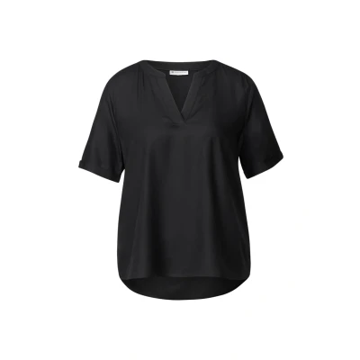 Abbildung von STREET ONE Damen A345525 Bluse in Unifarbe, Black, 34