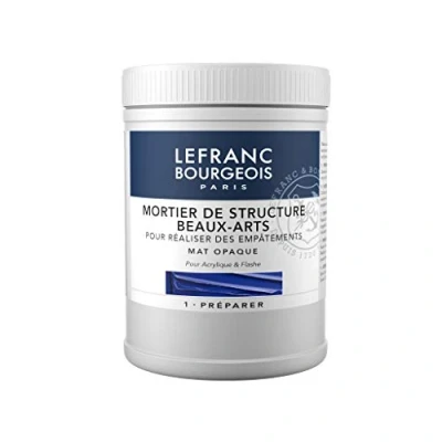Abbildung von Lefranc &amp; Bourgeois 300676 Künstler Modellier /Strukturpaste, für Impastoeffekte, matt, opak, kann mit Acrylfarben gemischt werden, 500ml Topf, Transparent