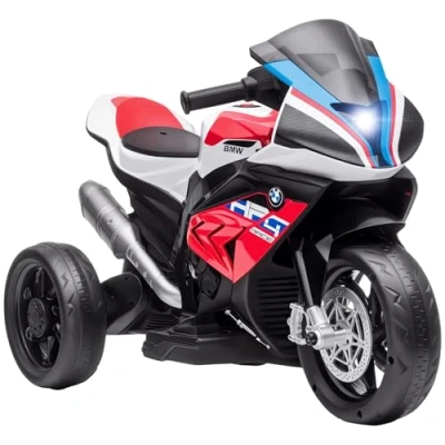 Abbildung von HOMCOM Elektro Kindermotorrad Elektromotorrad, 3 Musikmodi, 2.5km/h, Belastbarkeit 30 kg, (1 tlg), 82.5L x 42B 54H cm
