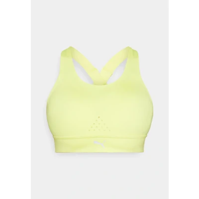 Abbildung von Puma RUN BRA Sportbh mit mittlerer Stützkraft, Damen, Größe: XL, Lemon sherbert
