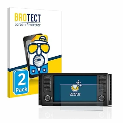 Abbildung von BROTECT Entspiegelungs Schutzfolie für Seat Leon 5F 2018 Media System Plus 2016 8&quot; (2 Stück) Matte Displayschutz Folie, Anti Fingerprint