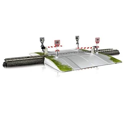 Abbildung von Märklin Modelleisenbahn Übergang Start up Vollautomatischer einteiliger Bahnübergang 74924, Spur H0, Made in Europe