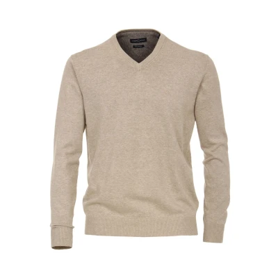 Abbildung von CASAMODA Pullover Langarm V Ausschnitt Strick beige Gr. X6L