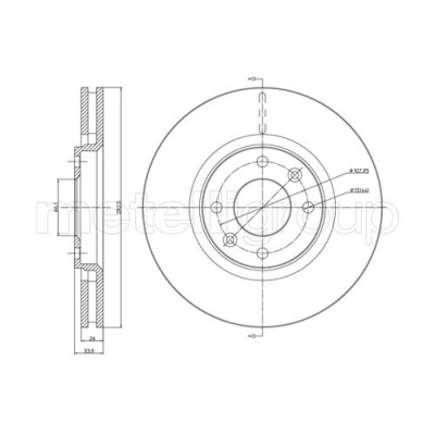 Abbildung von Bremsscheibe METELLI 23 0566C