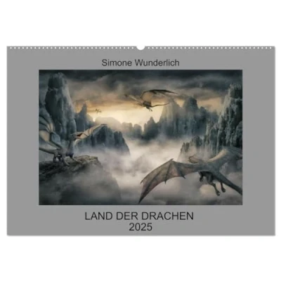 Abbildung von Land der Drachen (Wandkalender 2025 DIN A2 quer), CALVENDO Monatskalender