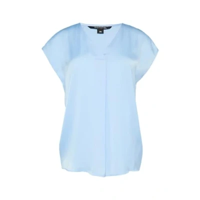 Abbildung von comma ÄRMELLOSE MIT Falte UND Vausschnitt Bluse, Damen, Größe: 34, Hellblau