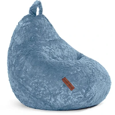 Abbildung von Green Bean Sitzsack Plüsch (60x45x45cm Indoor Sitzkissen mit 120L EPS Perlen Füllung, Kuschelig Waschbar), Bag Bodenkissen Lounge Chair Sitzhocker Kindersitzsack