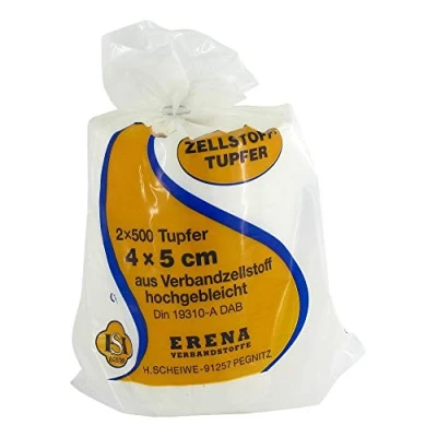 Abbildung von Erena Zellstofftupfer 4x5 cm 2X500 St