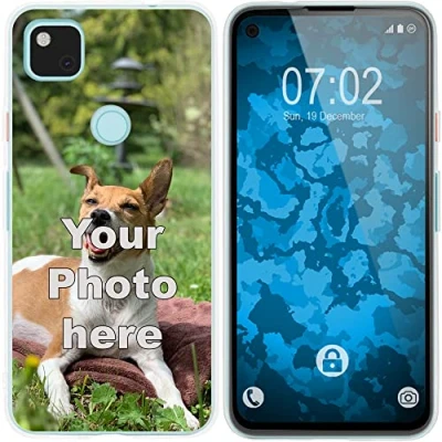 Abbildung von PhoneNatic Case kompatibel mit Google Pixel 4a Personalisierte Handyhülle Clear zum selbst gestalten eigenem Foto …