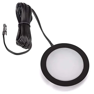 Abbildung von SO TECH® LED Einbaustrahler Giulia Möbeleinbauleuchte Einbauleuchte Spot Ultraslim / 12V 3W kaltweiß 6000K 65 x 12 mm/Gehäuse schwarz