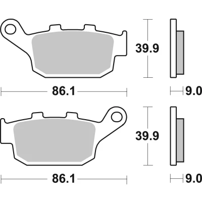 Abbildung von BREMSBELAG BREMBO SIN.HIN 07HO53SP