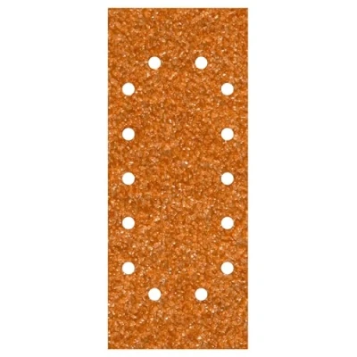 Abbildung von wolfcraft Schleifstreifen für Holz und Metall 115 x 280 mm I 1982000 5er Pack, Korund Körnung 80 Ideal Schwingschleifer gelocht Staubabsaugung