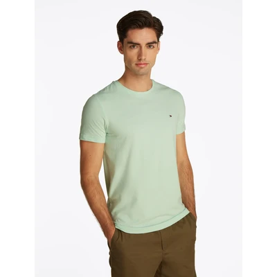 Abbildung von Tommy Hilfiger Stretch SLIM FIT TEE Tshirt basic, Herren, Größe: Large, Opal green