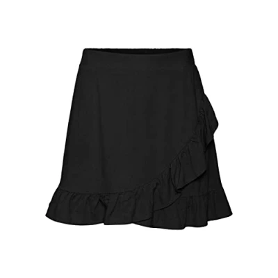 Abbildung von Vero Moda Women&#039;s VMMYMILO HW Mini Skirt WVN GA Rock, Black, S