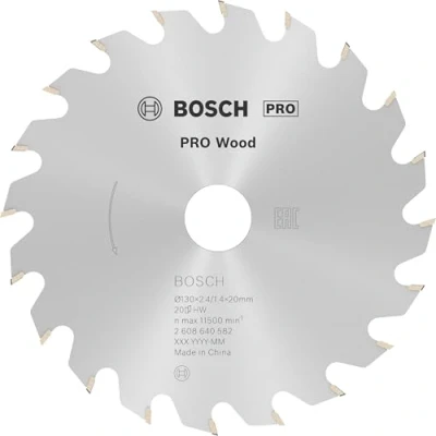 Abbildung von Bosch 1x PRO Wood Kreissägeblatt für Akku Handkreissägen (für Weichholz, Hartholz, Ø mm, Professional Zubehör Handkreissäge)