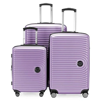Abbildung von HAUPTSTADTKOFFER Mitte 3er Kofferset Handgepäckskoffer 55 cm, mittelgroßer Koffer 68 cm + großer Reisekoffer 77 Hartschale ABS, TSA, Flieder