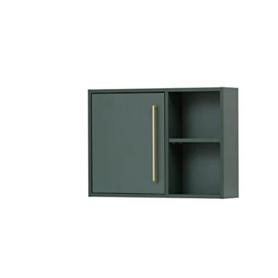 Abbildung von Schildmeyer Kent Hängeschrank, Holzwerkstoff, waldgrün/Gold, 66,8 x 16 48,4 cm