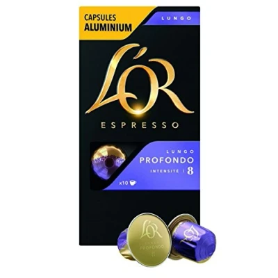 Abbildung von L&#039;OR Kaffeekapseln Lungo Profondo, 10 Nespresso®* kompatible Kapseln für Getränke