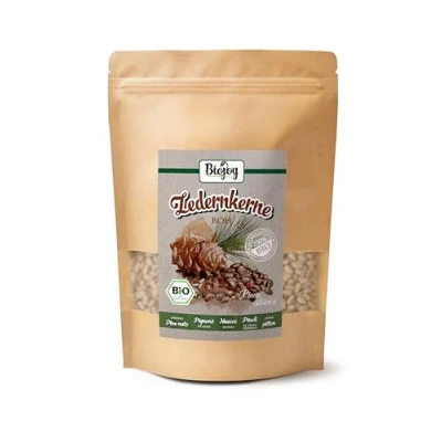 Abbildung von Biojoy BIO Zedernkerne aus Sibirien (500 g), Zedernnüsse ohne Schale, Alternative zu Pinienkerne (Pinus sibirica)