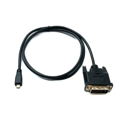 Abbildung von System S HDMI Kabel 100 cm Micro Stecker zu DVI D 24+1 25 Pin Panel Mount Schraube Adapter