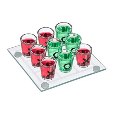 Abbildung von relaxdays Spiel, Tic Tac Toe Trinkspiel