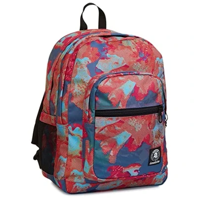 Abbildung von Invicta Rucksack aus nachhaltigem Stoff, Backpack mit Trinkflaschenfach, Laptopfach, Extra Platz 38 LT Unisex, für Schule, Sport und Freizeit, italienisches Design, Blumenmuster, JELEK FANTASY