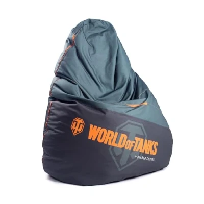 Abbildung von Diablo Gaming Sitzsack Wolrd of Tanks XXL mit Füllung Sessel Kindersitzsack Beanbag EPS Perlen Polyester 110 cm x 100