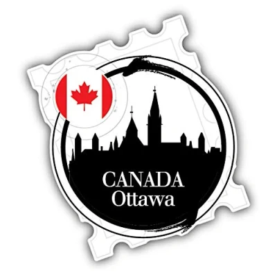 Abbildung von WildeBabsKLBT 11cm 2xHochwertiger Auto Aufkleber Sticker Decal Autoaufkleber Folie Wunschtext Canada Ottawa Postage Reise Stempel G906