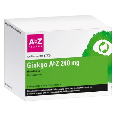 Abbildung von Ginkgo AbZ 240 mg Filmtabletten 120 St