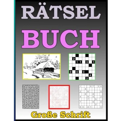 Abbildung von Rätselbuch für Oma: Suchbilder, Labyrinthe, Wortsuchrätsel, Sudoku und Akari in großer Schrift