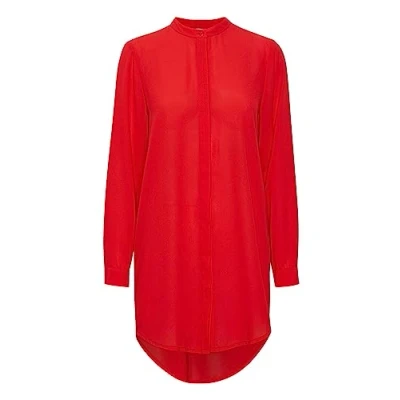 Abbildung von ICHI Ihcellani LONG SH2 Hemdbluse, Damen, Größe: 44, Poppy red