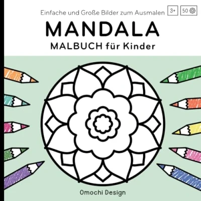 Abbildung von Mandala Malbuch Kinder ab 3 Jahren: XXL 50 Mandalas für im Alter von bis 5 Jahren, einfache und große Bilder zum Ausmalen