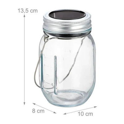 Abbildung von relaxdays Gartenleuchte 4 x Solarlampe Glas