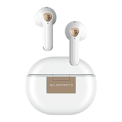 Abbildung von SoundPEATS Air3 Deluxe HS Kabellose Kopfhörer mit LDAC Hi Res Audio, Bluetooth 5.3 Semi In Ear Ohrhörer ENC Mic, APP Steuerung, 14,2 mm Großer Treiber, 20H, Spielmodus, Erkennung