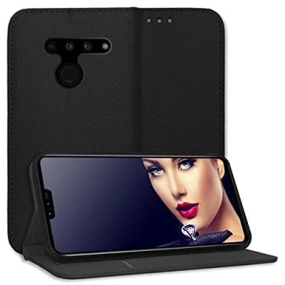 Abbildung von mtb more energy® Schutz Tasche Smart Magnet kompatibel mit LG V50 ThinQ 5G (LM V500EM, 6.4&#039;&#039;) schwarz Bookstyle Klapp Cover Hülle Wallet Case