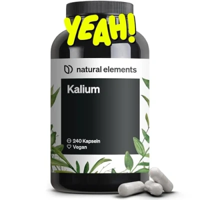 Abbildung von Kalium 240 Kapseln mit 800 mg elementarem (aus Kaliumcitrat) pro Tagesdosis für Blutdruck, Muskelfunktion &amp; Nervensystem vegan, hochdosiert, ohne Zusätze St