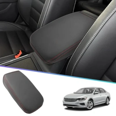 Abbildung von SHAOHAO Kompatibel mit VW Passat b8 2015 2023 2024 / Nissan Qashqai J12 2021 Mittelarmlehne Abdeckung Mittelkonsole Armlehnenbezug, Mittelarmlehnenabdeckung zubehör