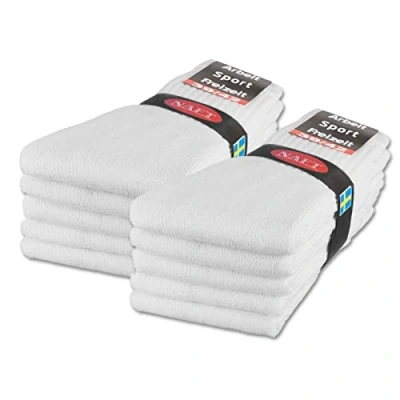 Abbildung von sockenkauf24 10 20 30 Paar Sportsocken Tennissocken Arbeitssocken Herren &amp; Damen Socken Baumwolle (43 46, Weiß)